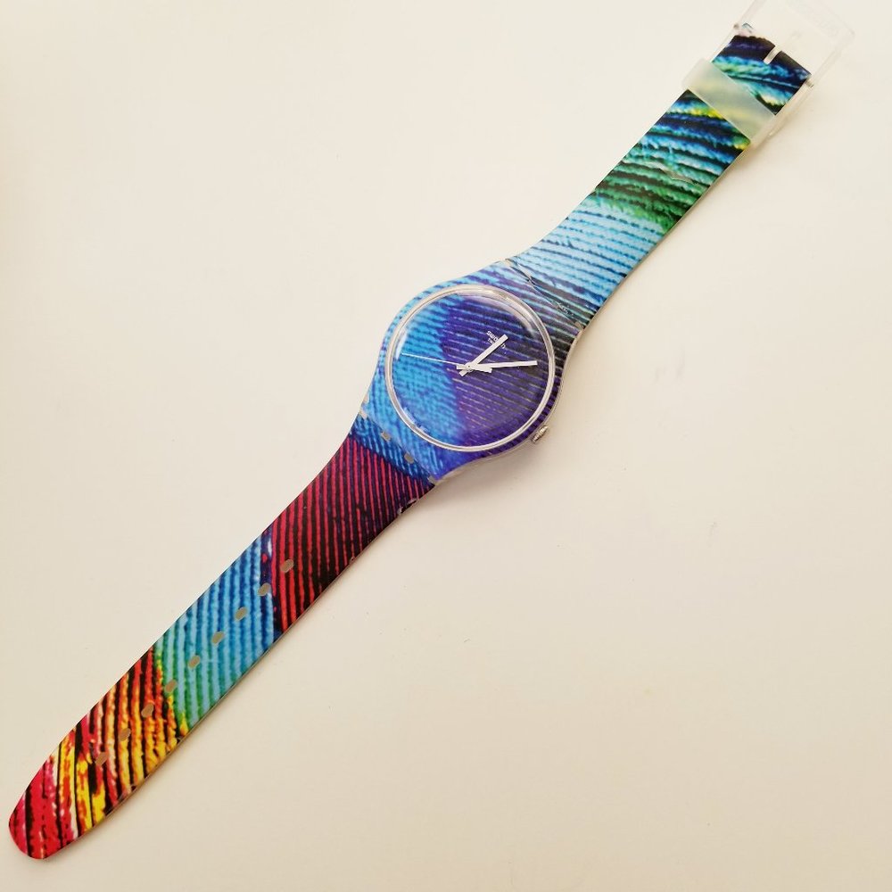 Swatch Peacobello Colorful Silicone Watch